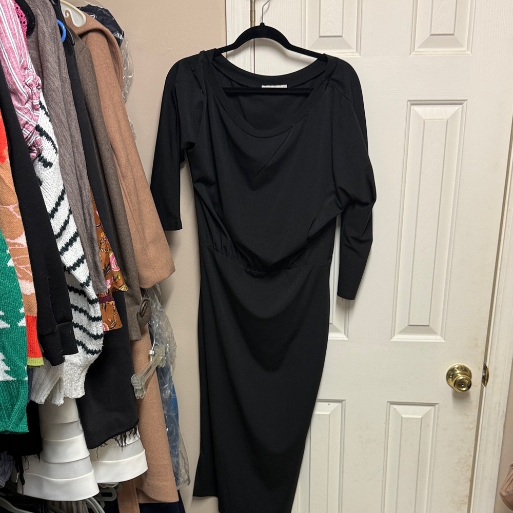 Grace Karin Classic Black Long Sleeve Dress